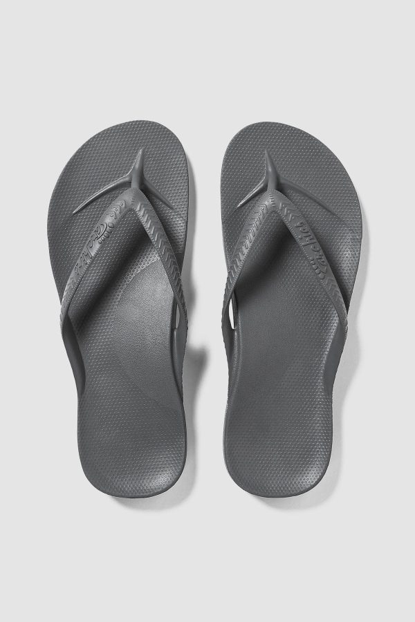 Archies Footwear Arch Support Thong Charcoal on Sale