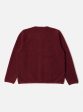 Universal Works Cardigan in Deep Red Wool Fleece Fashion