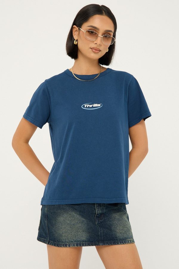 Thrills Arena Relaxed Tee Ensign Blue Online Sale