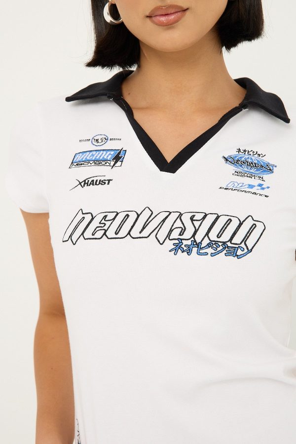 Neovision Pitstop Polo Baby Tee White Supply