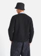 Universal Works Cardigan in Black Wool Fleece Fashion