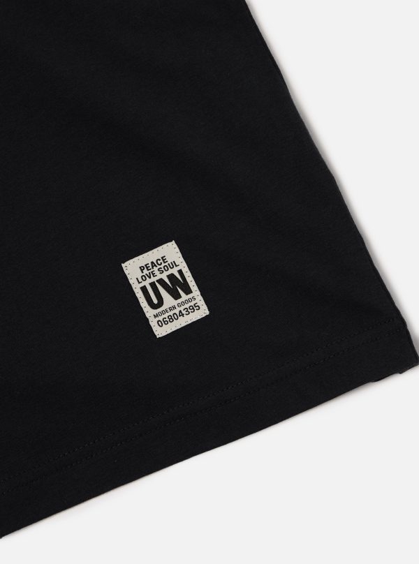 Universal Works Core Tee in Black Single Jersey For Discount