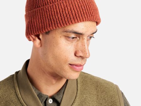 Universal Works Watch Cap in Orange Eco Wool Online