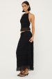 Luck & Trouble Marisole Gathered Maxi Skirt Black Online Hot Sale