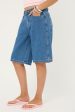 Rusty Rock Hot Low Rise Denim Shorts Middy Blue Supply