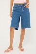 Rusty Rock Hot Low Rise Denim Shorts Middy Blue Supply