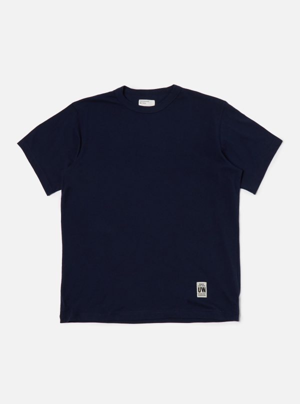 Universal Works Core Tee in Navy Single Jersey Supply