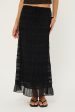 Luck & Trouble Marisole Gathered Maxi Skirt Black Online Hot Sale