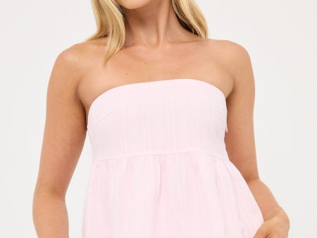 Luck & Trouble Alessa Strapless Top Light Pink Online Hot Sale