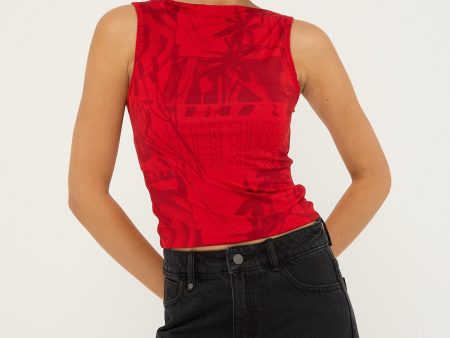 Thrills Alternate Reality Sabina Tank True Red Online Sale