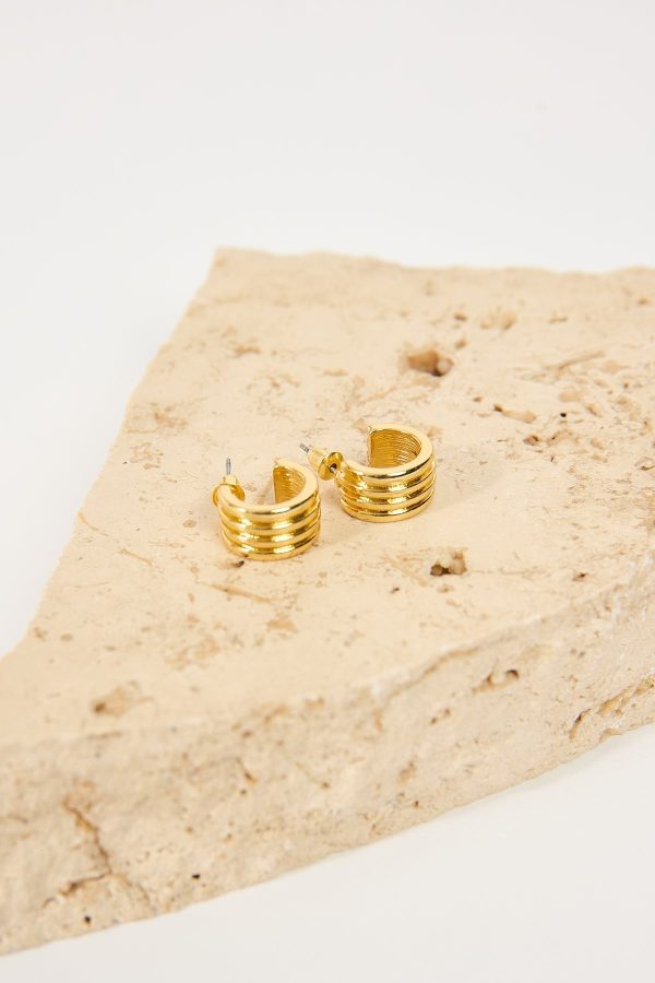 Perfect Stranger Aria Hoop Earrings 18K Gold Plated Online