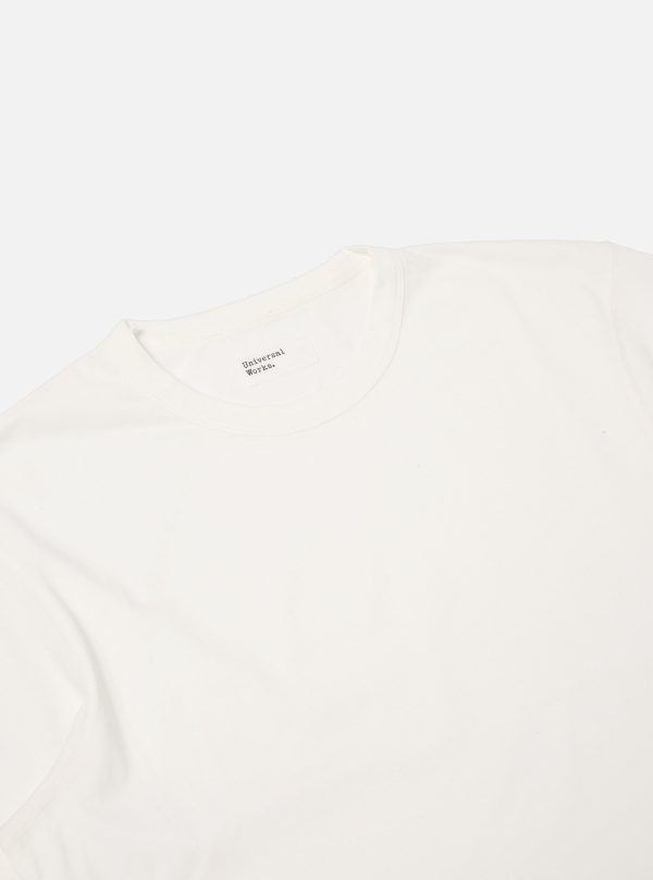 Universal Works Core Tee in Ecru Single Jersey Hot on Sale