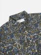 Universal Works Lazy Day Shirt in Navy Artist Print Cotton Online Sale