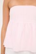 Luck & Trouble Alessa Strapless Top Light Pink Online Hot Sale