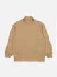 Universal Works Funnel Neck Tee in Sand Single Jersey on Sale