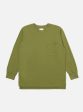 Universal Works L S Tee in Olive Organic Jersey Online now