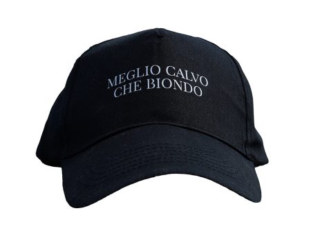 Cappellino MEGLIO CALVO CHE BIONDO For Cheap