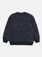 Universal Works Loose Sweatshirt in Navy Leopard Brush Back For Cheap