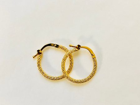 Pendientes de aro de oro brillante Lucie Fashion