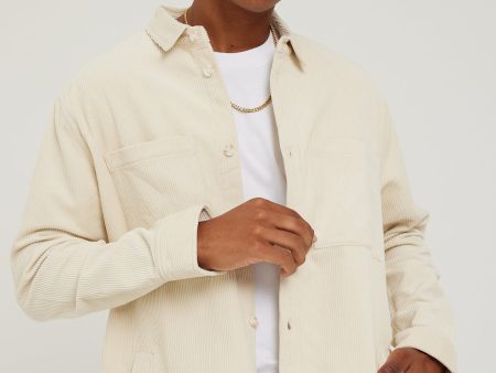 Common Need Chelsea Cord Overshirt White Online Hot Sale