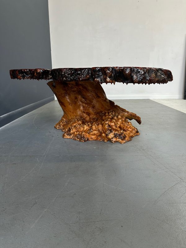 1960-70 s Vintage California Redwood Burl Table Mid Century Online now