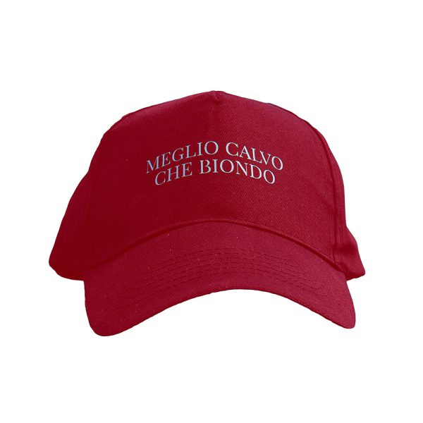 Cappellino MEGLIO CALVO CHE BIONDO For Cheap