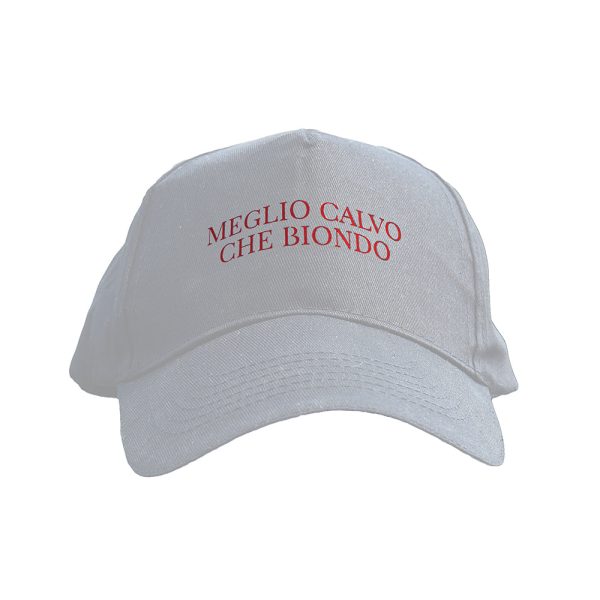 Cappellino MEGLIO CALVO CHE BIONDO For Cheap