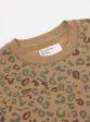 Universal Works Loose Sweatshirt in Sand Leopard Brush Back Discount