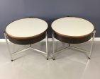 Dunbar Rare Round Occasional Tables by Edward Wormley a Pair Mid Century For Discount