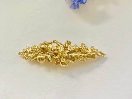 Petite barrette dorée Silvia Cheap