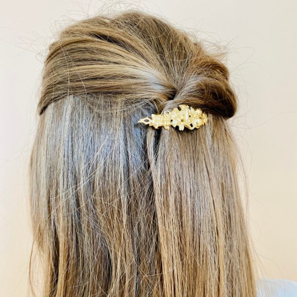 Petite barrette dorée Silvia Cheap