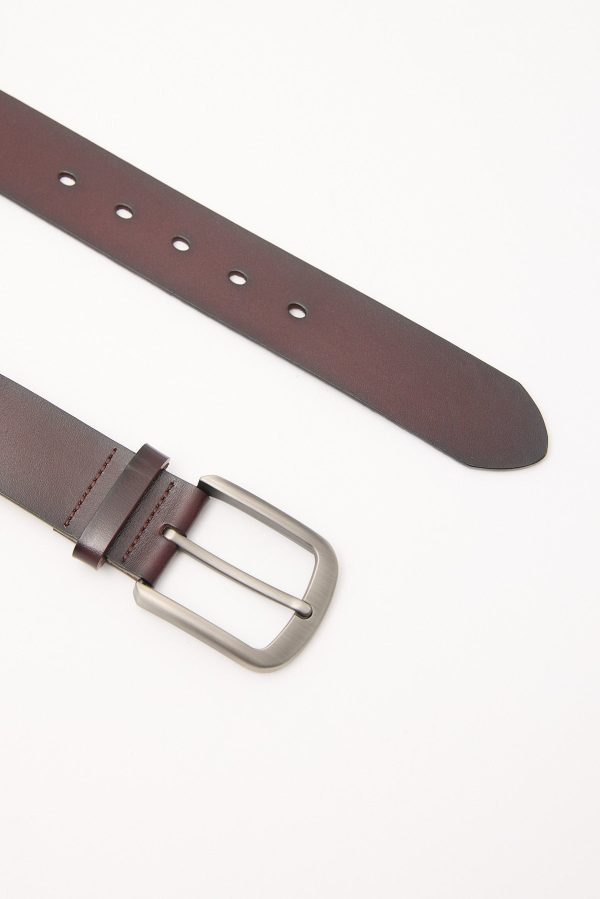 Common Need Classic Leather Belt Brown Discount