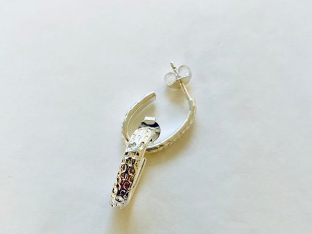 Pendientes de aro ovalados de plata Pénélope Online now