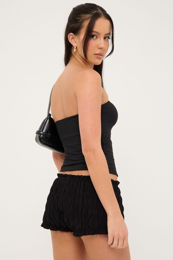 L&t Strapless Cut Out Top Black Online Sale