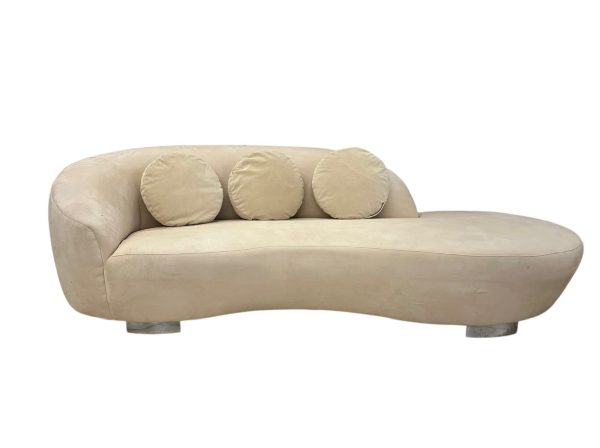 Curvaceous Sofa in the Style of Kagan by Lazar Industries Post Modern Fashion