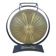 Brutalist Brass Gong in the Mid Century Style Online