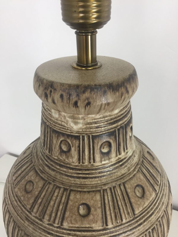 Design Technics Incised Ceramic Table Lamp For Cheap