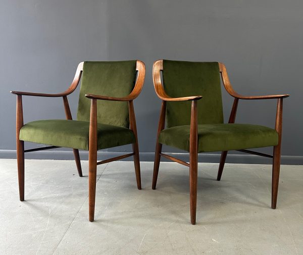 Pair of Danish Lounge Chairs in Walnut in the Style of Peter Hvdit Sale