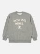 Universal Works Loose Sweatshirt in Grey Marl Recycled Cotton Blend Jersey Supply