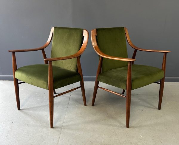 Pair of Danish Lounge Chairs in Walnut in the Style of Peter Hvdit Sale