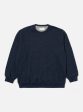 Universal Works Loose Sweatshirt in Navy Soft Wool Cotton Knit Online now