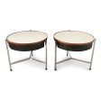 Dunbar Rare Round Occasional Tables by Edward Wormley a Pair Mid Century For Discount