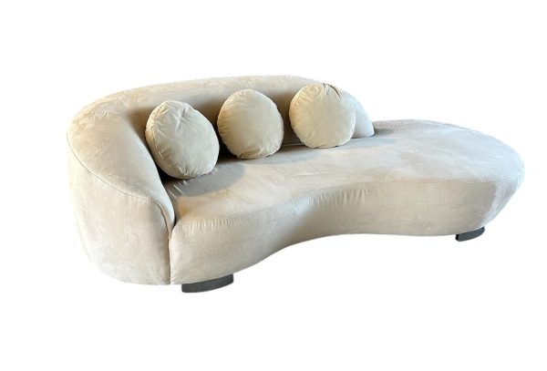 Curvaceous Sofa in the Style of Kagan by Lazar Industries Post Modern Fashion