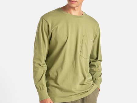 Universal Works L S Tee in Olive Organic Jersey Online now