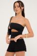 L&t Strapless Cut Out Top Black Online Sale