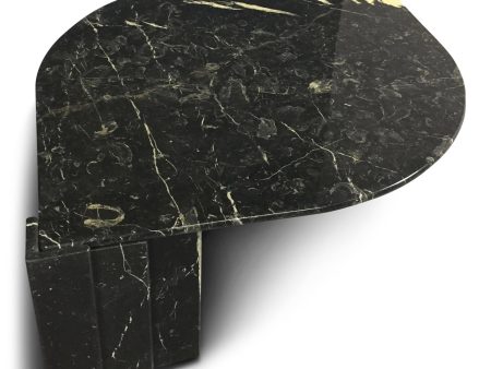 Marble Black and White Cocktail Table Made in Italy Midcentury For Cheap