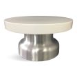 Post Modern Industrial Lighted Coffee Table in Brushed Aluminum and Acrylic Online Hot Sale