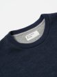 Universal Works Loose Sweatshirt in Navy Soft Wool Cotton Knit Online now