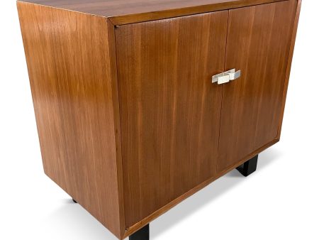 George Nelson Early Walnut Two Door Cabinet for Herman Miller Mid Century Fashion