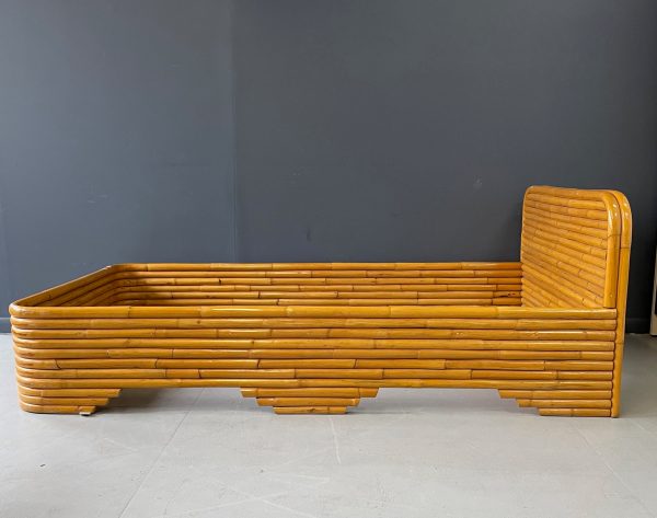 Bamboo Twin Bed Frame from the New York Apartment of Barbara Streisand For Sale